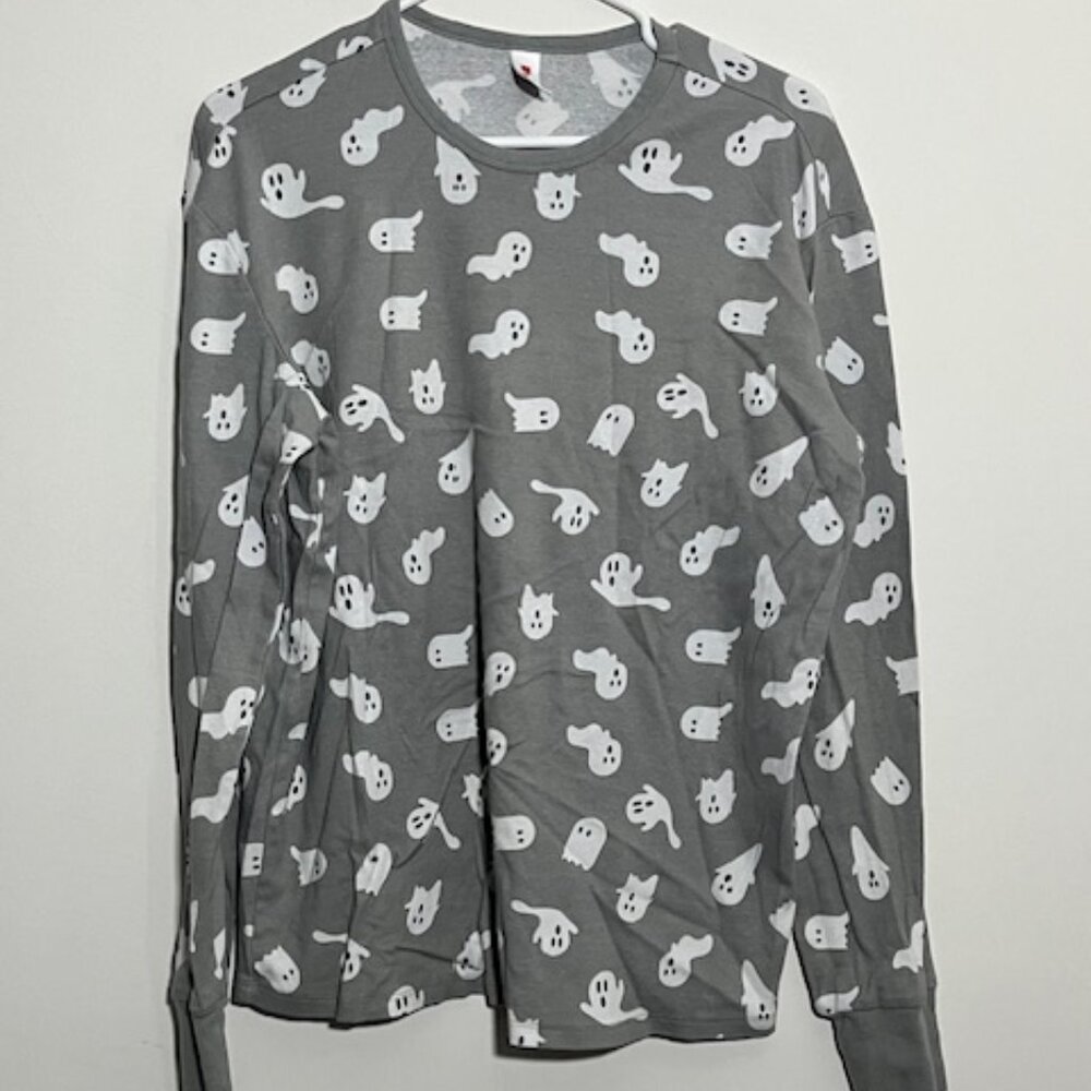Target Gray Long Sleeve Ghost Shirt Size Large